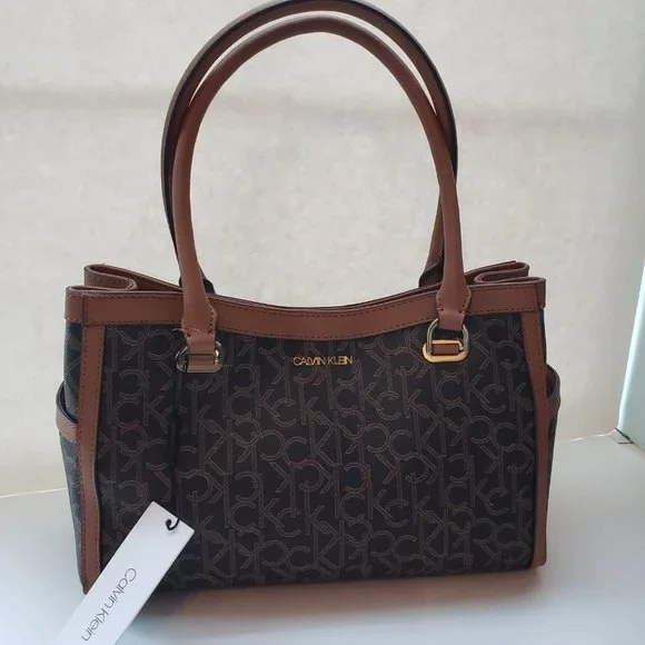 NWT CALVIN KLEIN Logo Satchel.